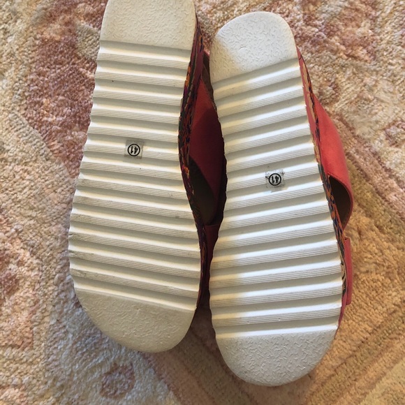 Vintage pink Qipao style platform sandals - Picture 3 of 4